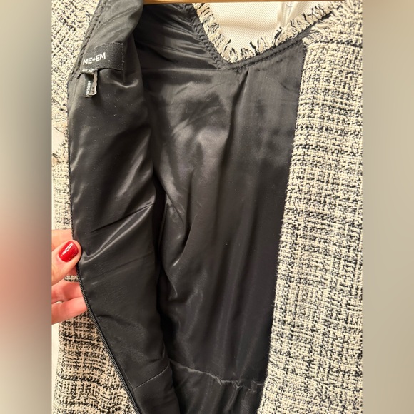 ME+EM Black and White Tweed Midi Dress - size 6 - Picture 10 of 13